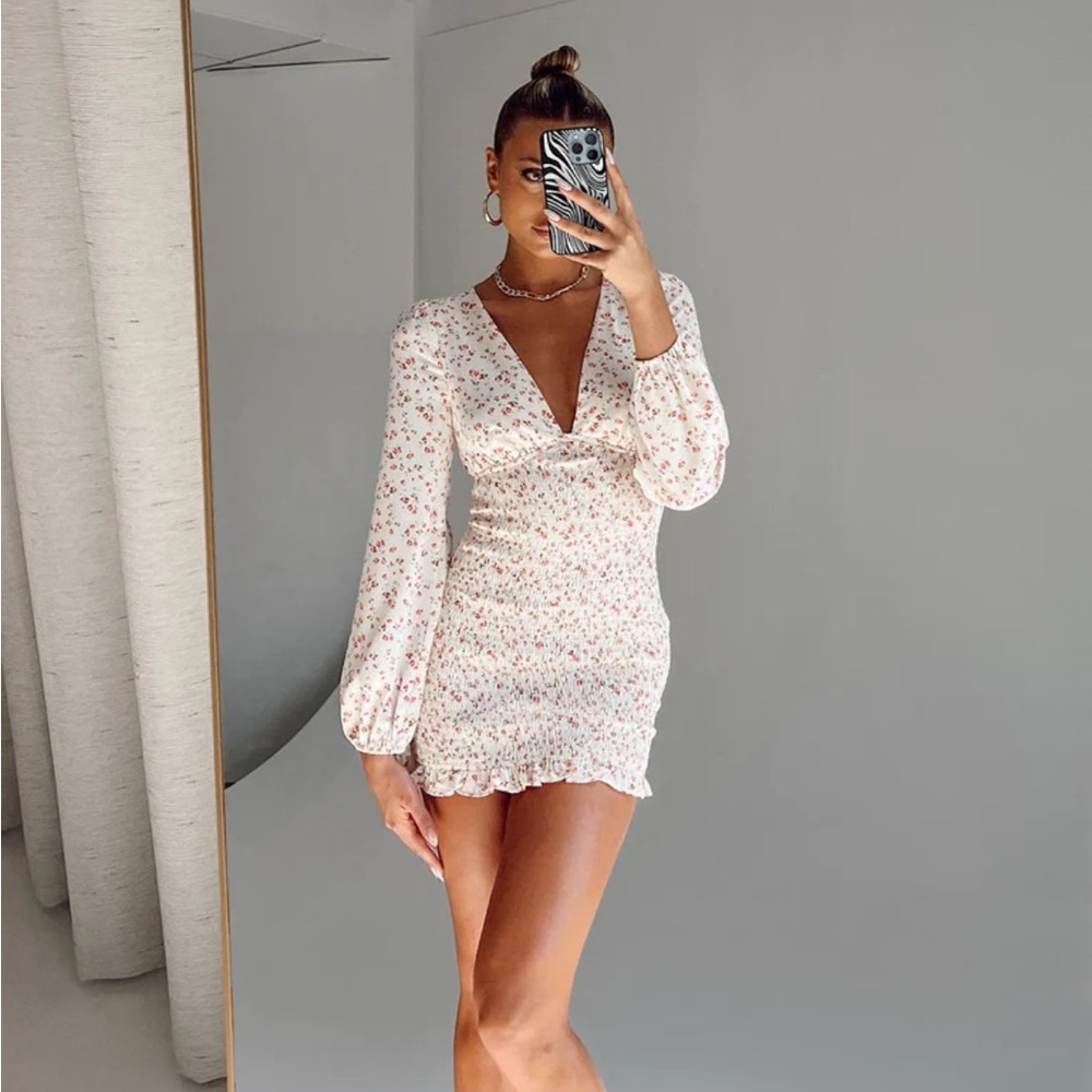 Princess Polly Sawyer Long Sleeve Mini Dress Multi